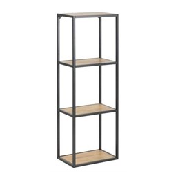 Regał Wiszący SEAFORD Czarny/Dąb