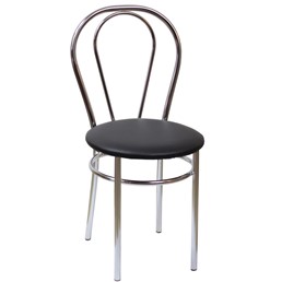 Krzesło TULIPAN ECO Czarny/Chrom