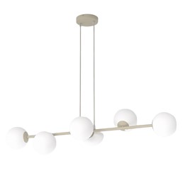 Lampa Wisząca MAGNUS 6 Beżowy/Biały