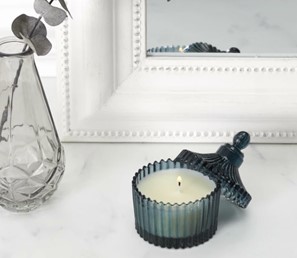 Świeca ze Szkła Bohemskiego Zielony