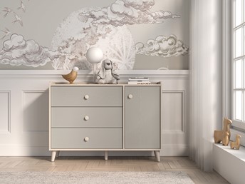 Komoda MEVEL 05 Beżowy/Szary