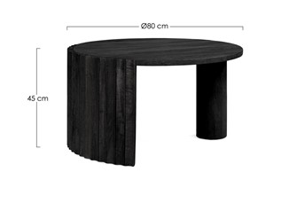 Stolik Kawowy ORISSA Fi80cm Czarny