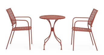 Stolik Ogrodowy LIZETTE Fi60cm Czerwony