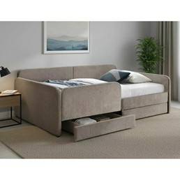 Łóżko AMELIA Raven 120x200cm Ciemny Beż