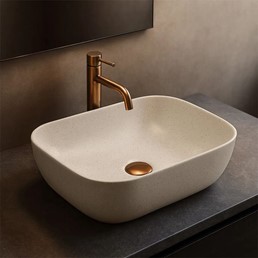 Umywalka Nablatowa BELINDA SAND Imitacja Kamienia