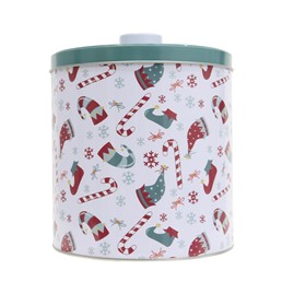 Zestaw 2 Pudełek Świątecznych Metalowych Biały/Zielony