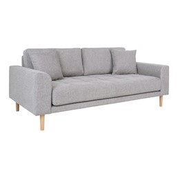 Sofa Trzyosobowa LIDO Jasny Szary/Naturalny