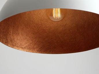 Lampa wisząca LORD 50 – miedziano-biały