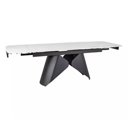 Stół Rozkładany ARMANDO (160-240)x90 Biały/Czarny Mat