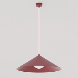 Lampa Wisząca MONO 1L Burgundowy/Opal