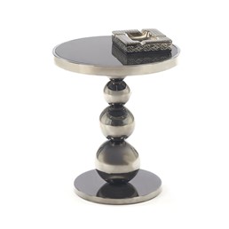 Ława CARLA fi40 Czarny/Srebrny