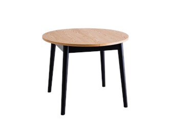 Stół Jadalninay Rozkładany Anton Round 95x76 Dąb/Czarny