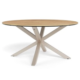 Stolik Kawowy HEAVEN fi82 Dąb Naturalny/Beżowy