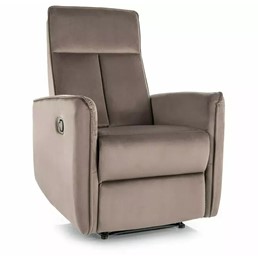 Fotel Rozkładany NIKOS Velvet Cappuccino/Czarny