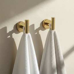 Komplet Wieszaków Łazienkowych ARI Złoty