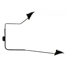 Lampa Ścienna RAVEN 2 Czarny/Biały