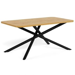 Stół LEVANTO 160x90 Dąb Naturalny/Czarny