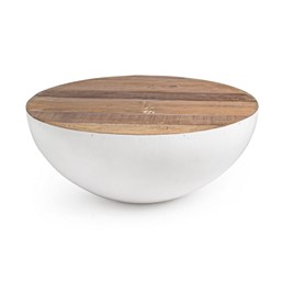 Stolik Kawowy LANCASTER Fi90cm Biały