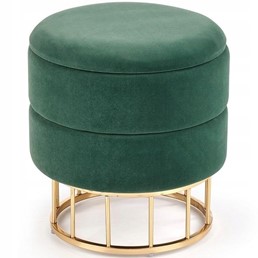 Pufa MINTY Ciemny Zielony/Złoty