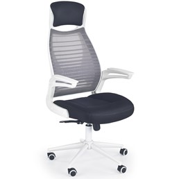 Fotel Obrotowy FRANKLIN Czarno Popielaty Biały