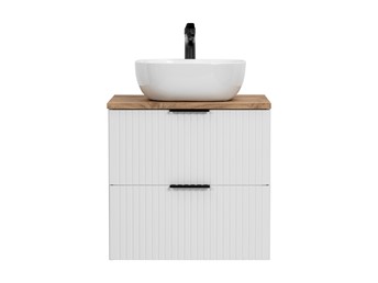 Zestaw ADW B UN 6252 60cm (Szafka + Blat + Umywalka) Biały/Dąb