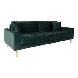 Sofa Trzyosobowa LIDO Butelkowa Zieleń/Naturalny