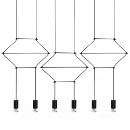 Lampa Wisząca FLUSSO LINE 6 Czarny