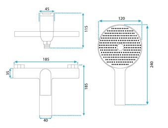 Bateria Wannowa AVALON Czarny