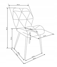 Krzesło K453 Czarny/Granatowy