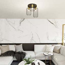 Lampa Sufitowa BARN 3 PREMIUM Czarny/Złoty