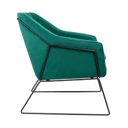 Fotel EMMA Velvet Ciemny Zielony