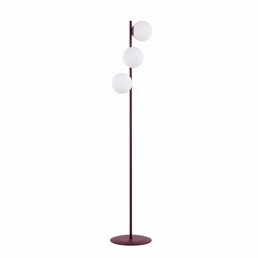 Lampa Podłogowa MAGNUS LP3 Burgundowy/Opal