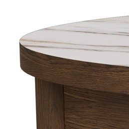 Stolik SOUTHAMPTON fi90 Beżowy/Brązowy