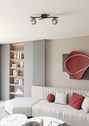 Lampa Wisząca OPUS 2 Czarny/Grafitowy