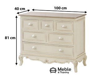 Komoda RIMINI 024 40x110x81 Kremowy