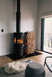 Stojak Na Drewno KAJA HOME KS-12 WOOD L Czarny