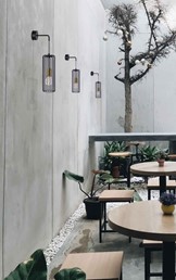 Kinkiet FALCON K-4939 Czarny/Złoty