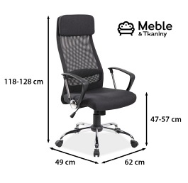 Fotel Obrotowy Q-345 Czarny