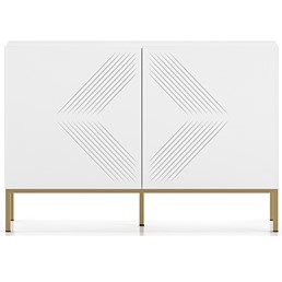 Komoda CLEARING 03 Biały alpejski/Podstawa Złoty