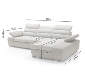 Narożnik TOBI Beżowy z Funkcją Spania II Grupa Tkanin