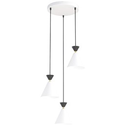 Lampa Wisząca KLEVER 3PREM Biały/Czarny
