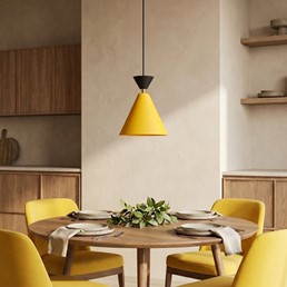 Lampa Wisząca KLEVER 1 Pomarańczowy/Czarny