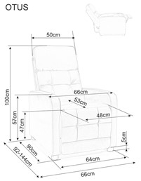Fotel Rozkładany OTUS Velvet Bluvel Szary 14