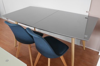 Stół RUTEN 160x90 Popielaty/Dąb Miodowy