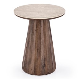 Ława DIAVOLA S fi45 Trawertyn/Orzechowy