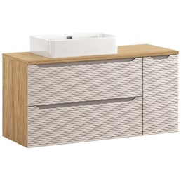 Zestaw Meblowy TRUST 120cm Beż/Dąb Olejowany