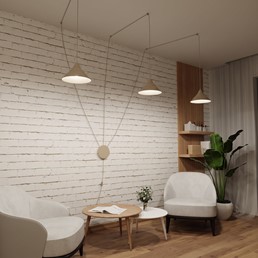 Lampa Wisząca ABRAMO 3 Beżowy