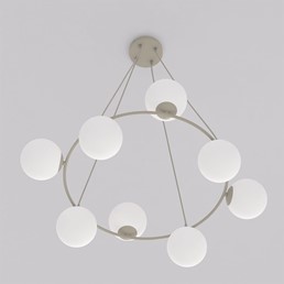 Lampa Wisząca AZURA 8 Beżowy/Biały