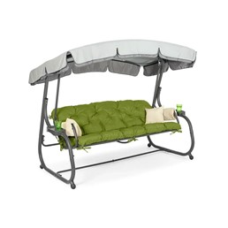 Huśtawka Ogrodowa BALANCE Szary/Limonkowy