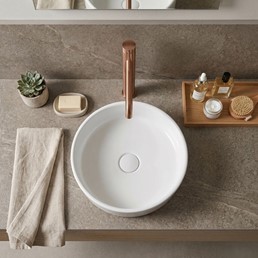 Bateria Umywalkowa Wysoka RIVO Miedź Szczotkowana